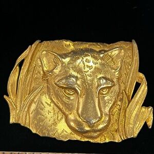 - Extra Large - Large Vintage Gold Brooch Pin by JJ 1986